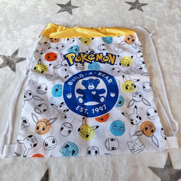 Build A Bear Workshop Accessories, Pokemon Bear Carrier, Drawstring Bag Backpack - Picture 1 of 7